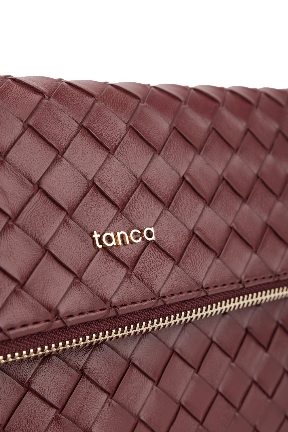 Tamer Tanca Kadın Suni Deri Bordo Clutch Çanta
