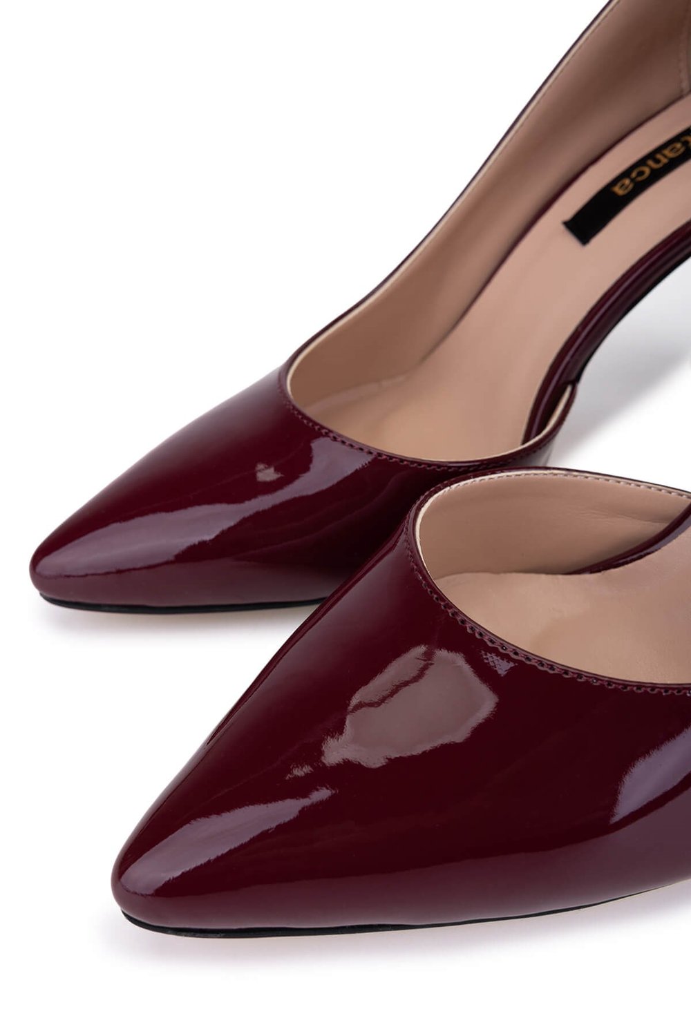 Tamer Tanca Kadın Suni Deri Bordo Rugan Topuklu & Stiletto Ayakkabı