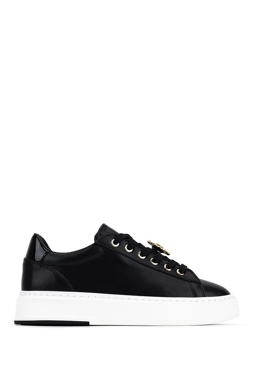 Tamer Tanca Kadın Suni Deri Siyah Sneakers & Spor Ayakkabı