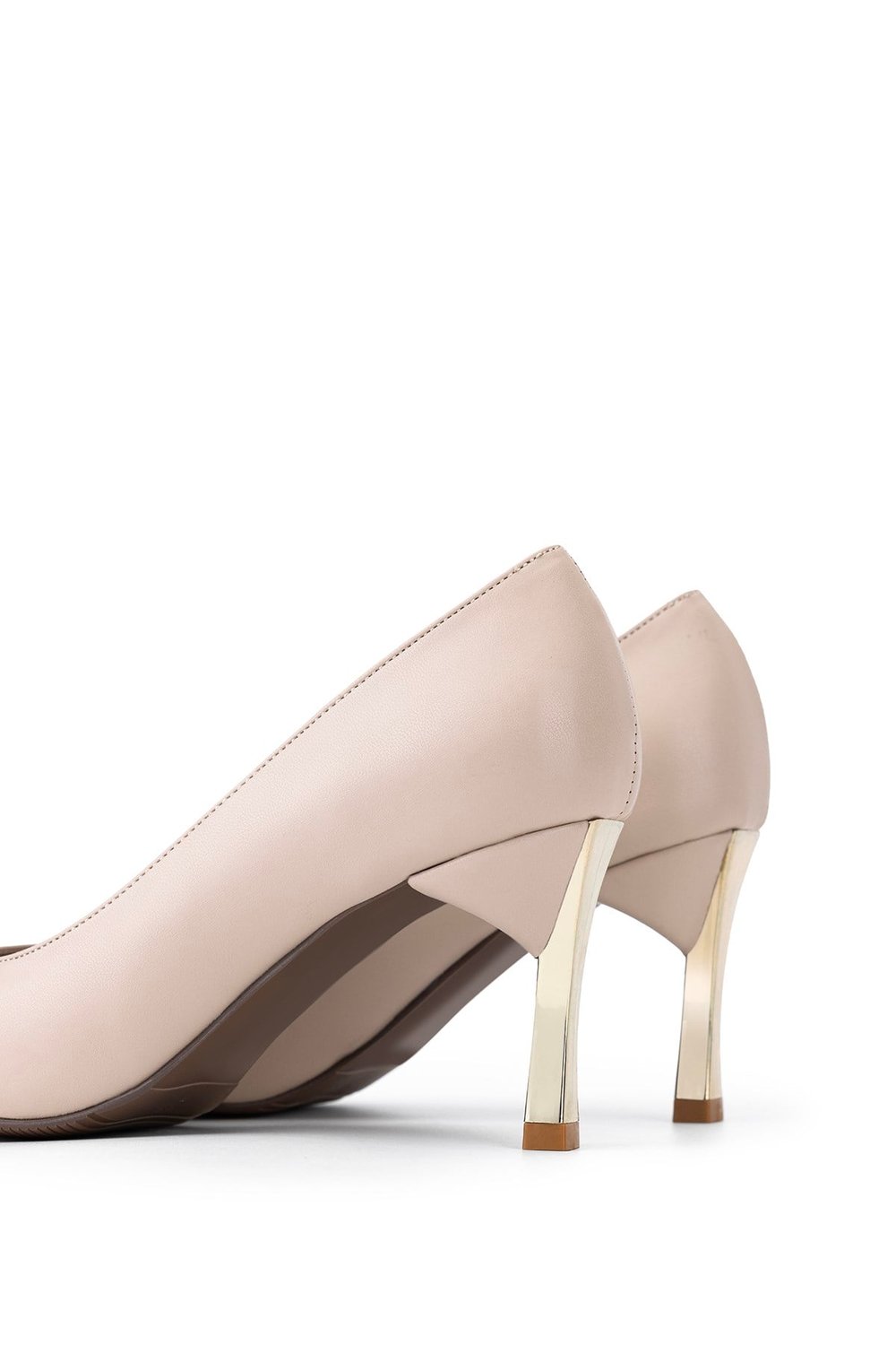 Tamer Tanca Kadın Vegan Bej Stiletto Ayakkabı