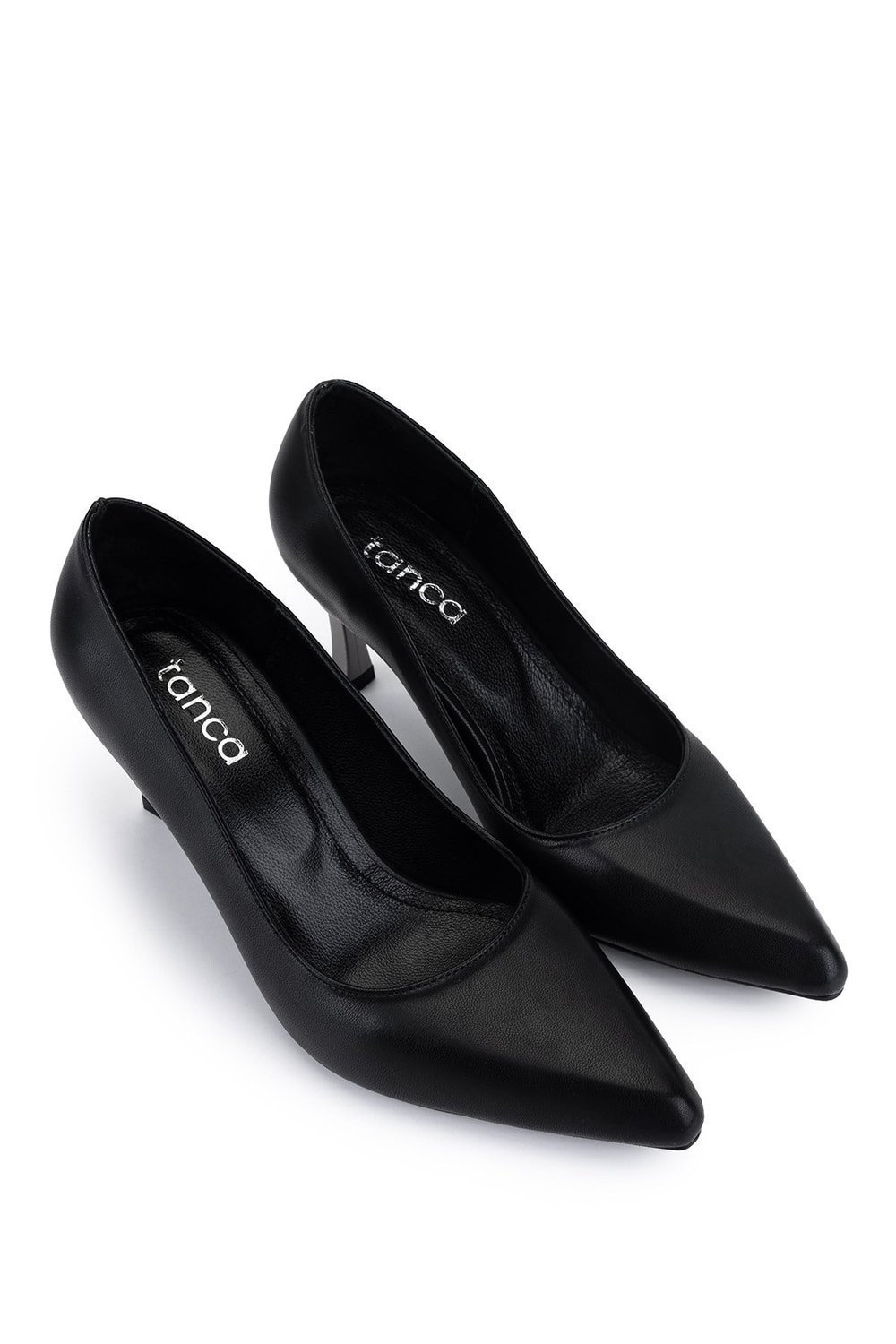 Tamer Tanca Kadın Vegan Siyah Stiletto Ayakkabı