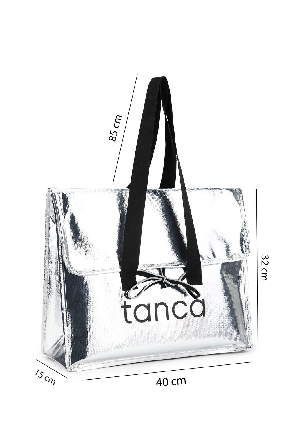 Tamer Tanca Unisex Tekstil Gümüş Orta Bez Poşet Çanta