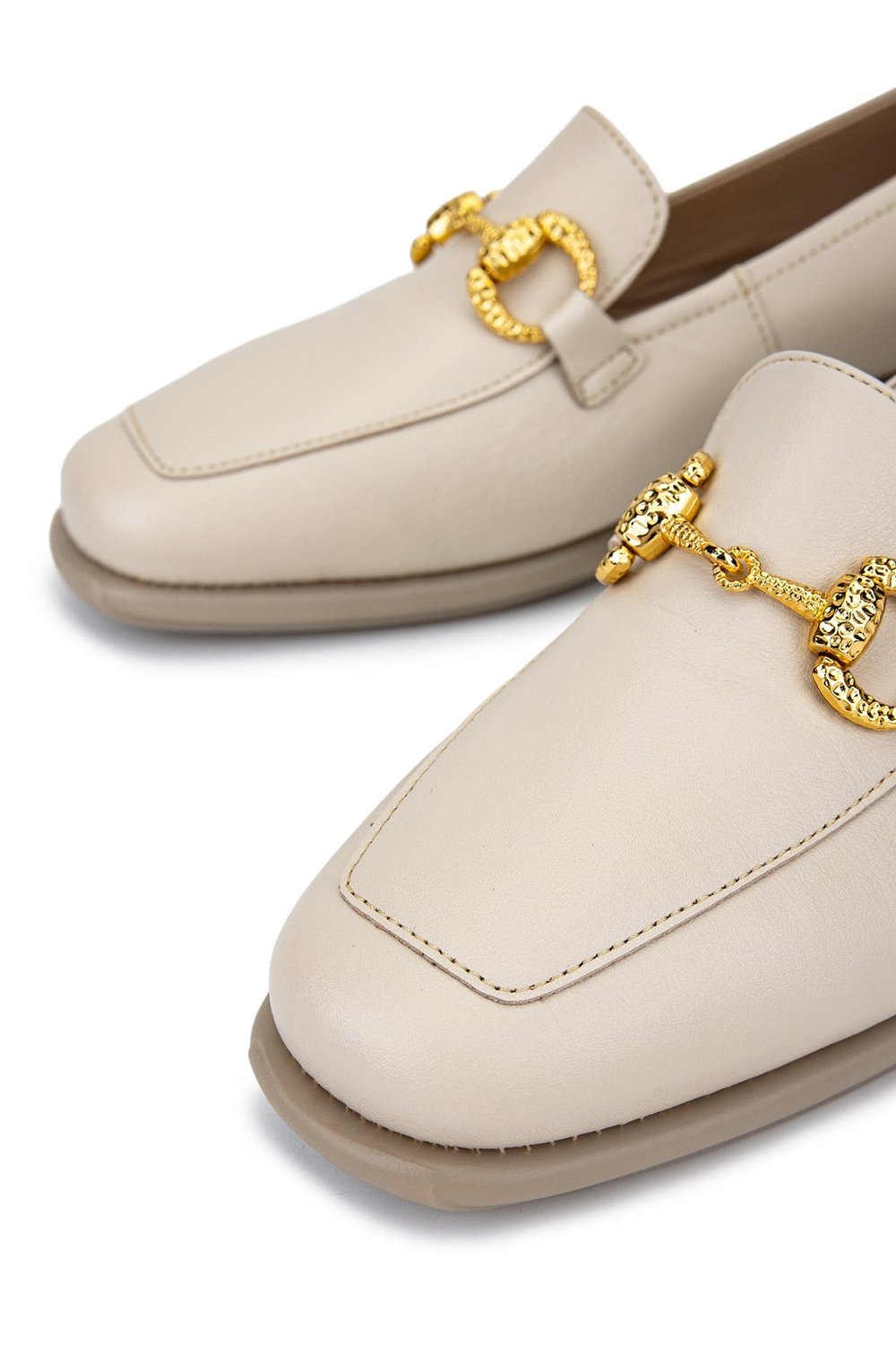 Tnc Luxury Kadın Hakiki Deri Bej Comfort Ayakkabı