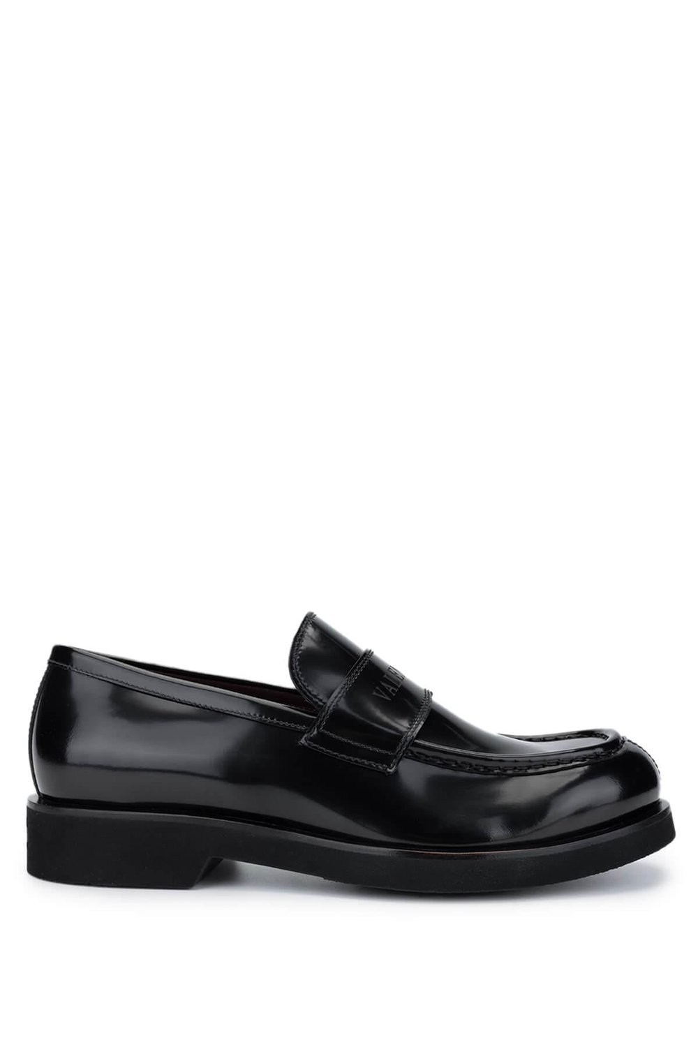 VALENTINO Erkek Hakiki Deri Siyah Loafer Ayakkabı