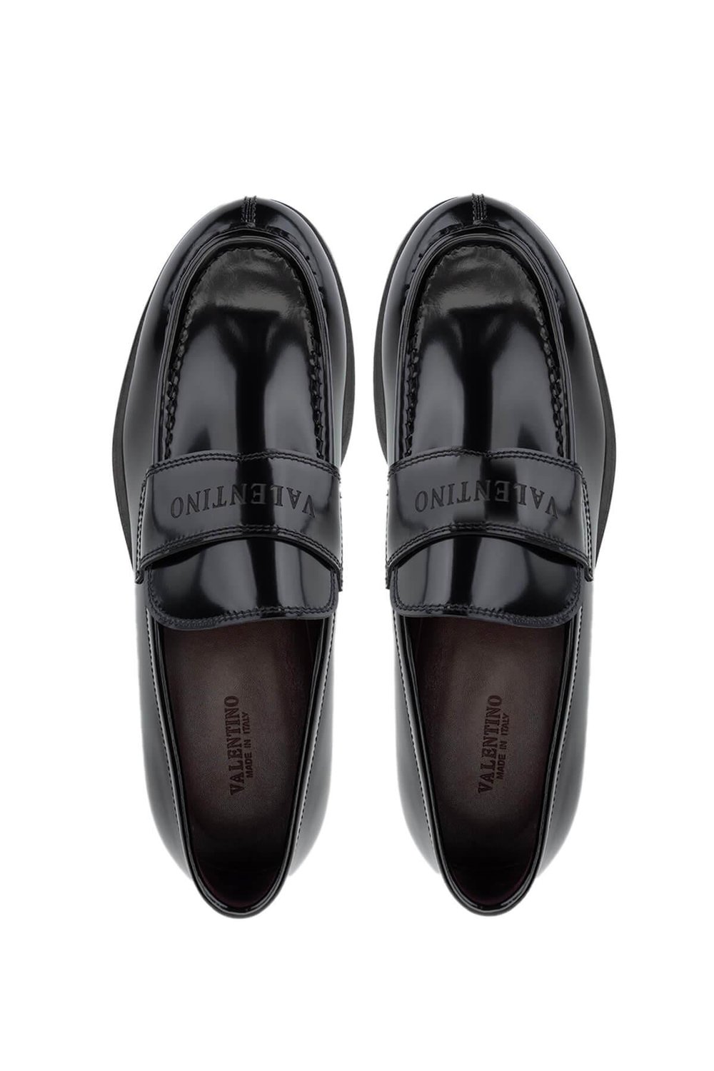 VALENTINO Erkek Hakiki Deri Siyah Loafer Ayakkabı