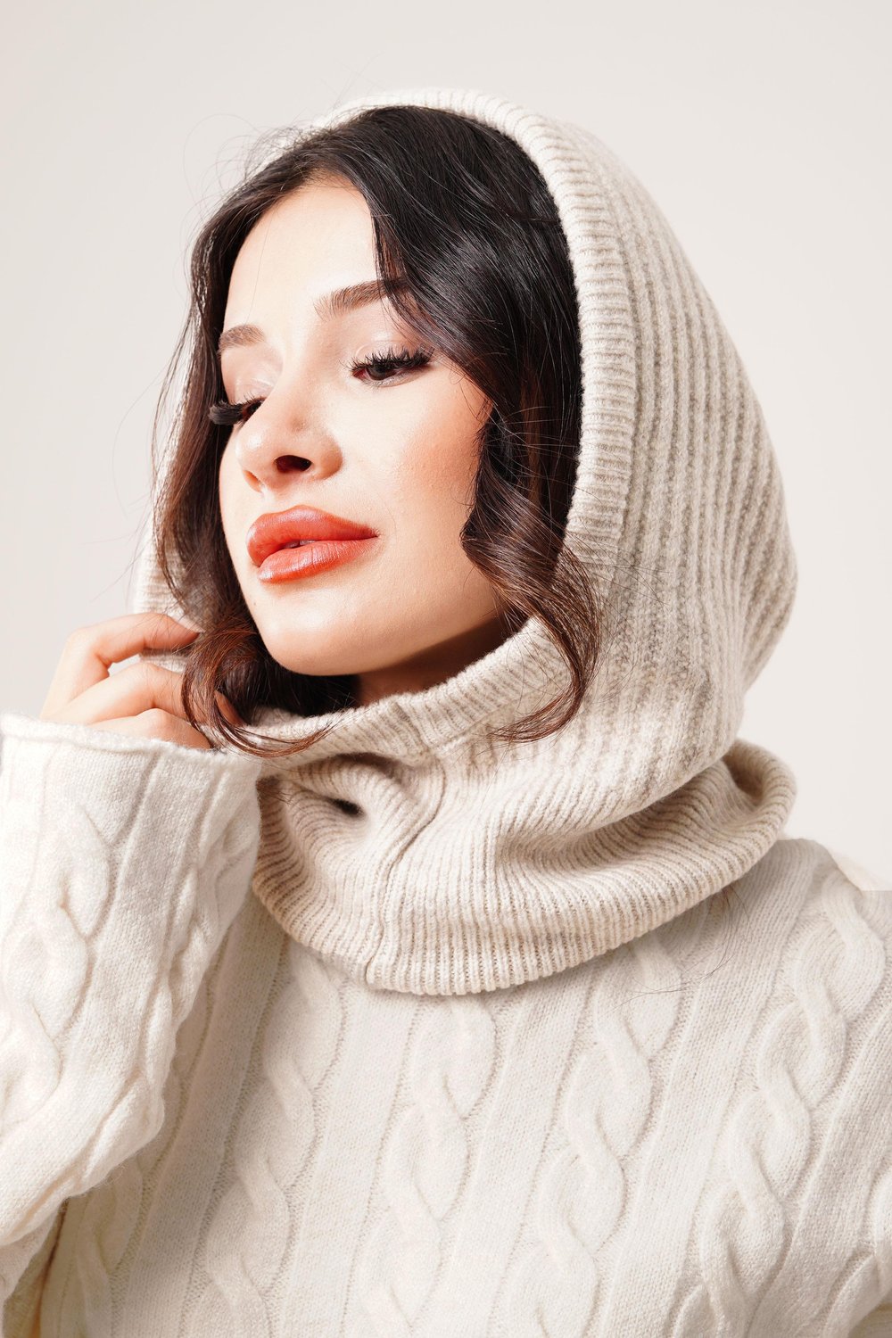 Balaklava Model Taş Triko  Bere