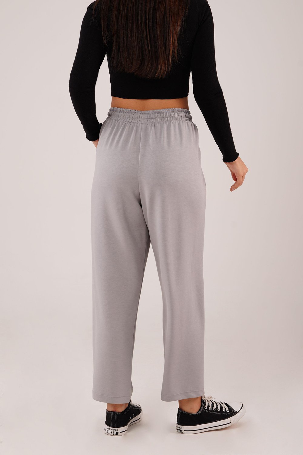 Dikiş Detaylı Gri Modal Jogger Eşofman