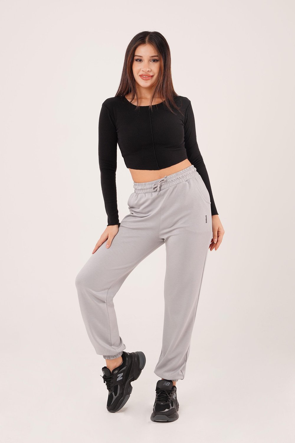 Oys Model Bileği Lastikli Gri Eşofman