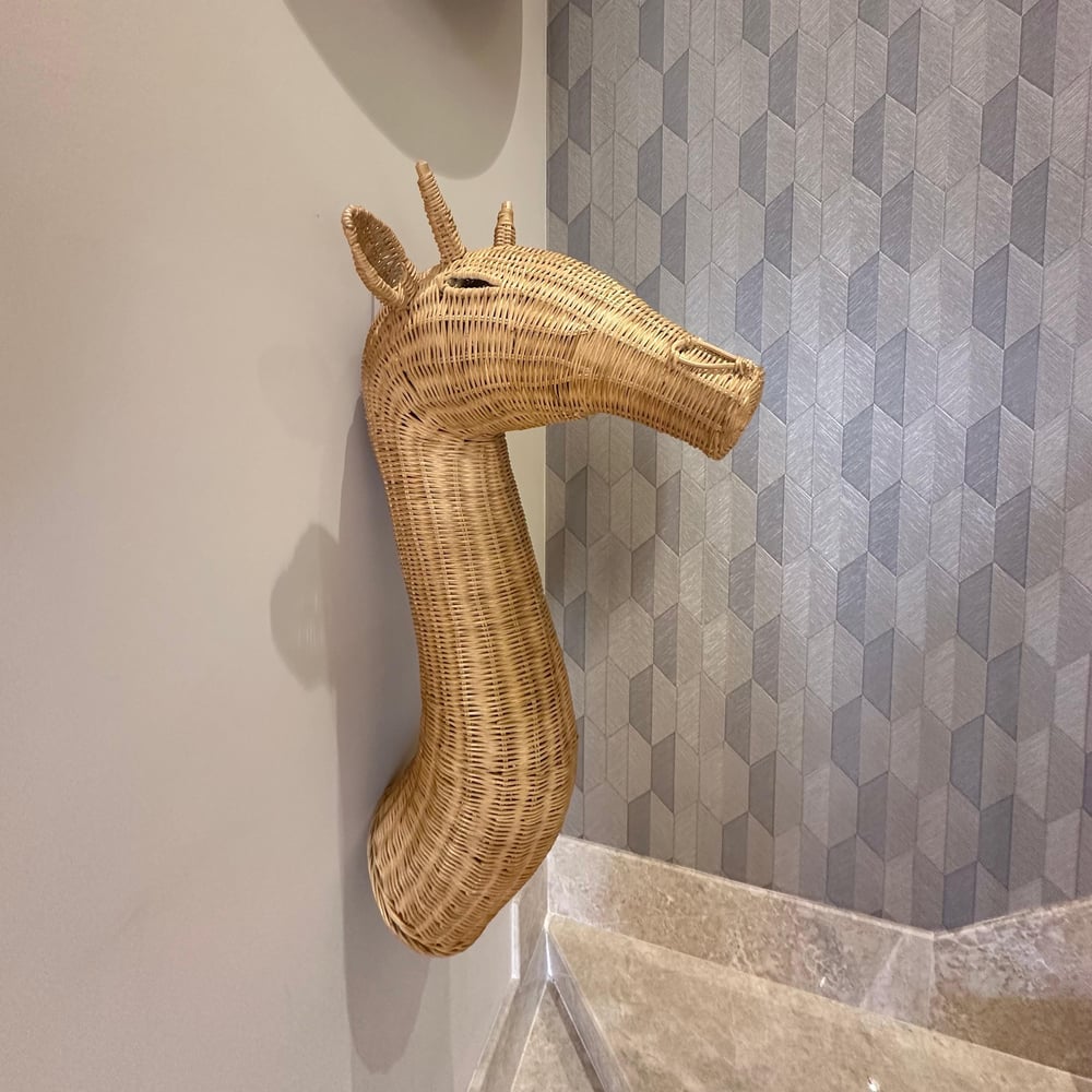 Zürafa Rattan Duvar Dekoru