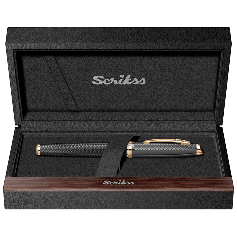 Scrıkss 390 Roller Kalem Mat Siyah Altın