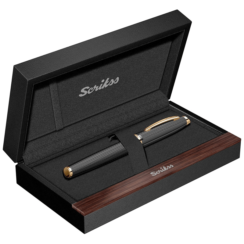 Scrıkss 390 Roller Kalem Mat Siyah Altın