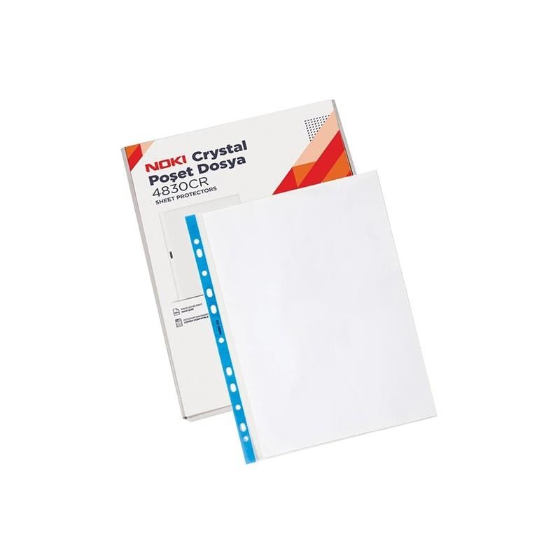 Noki Crystal A4 Şeffaf Poşet Dosya 100 lü Paket