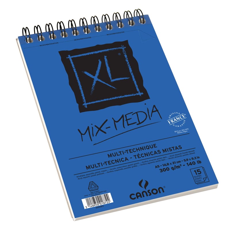 Canson XI Mix Media Defter A5 300gr 15yp Spiralli