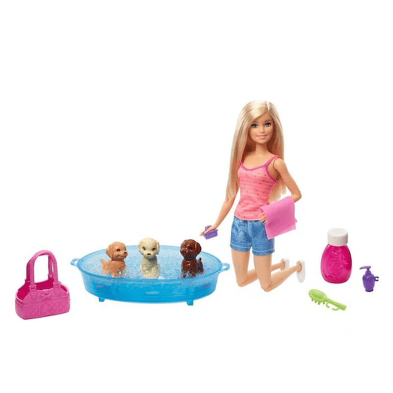 Barbie ve Köpekleri Banyo Keyfinde Oyun Seti GDJ37