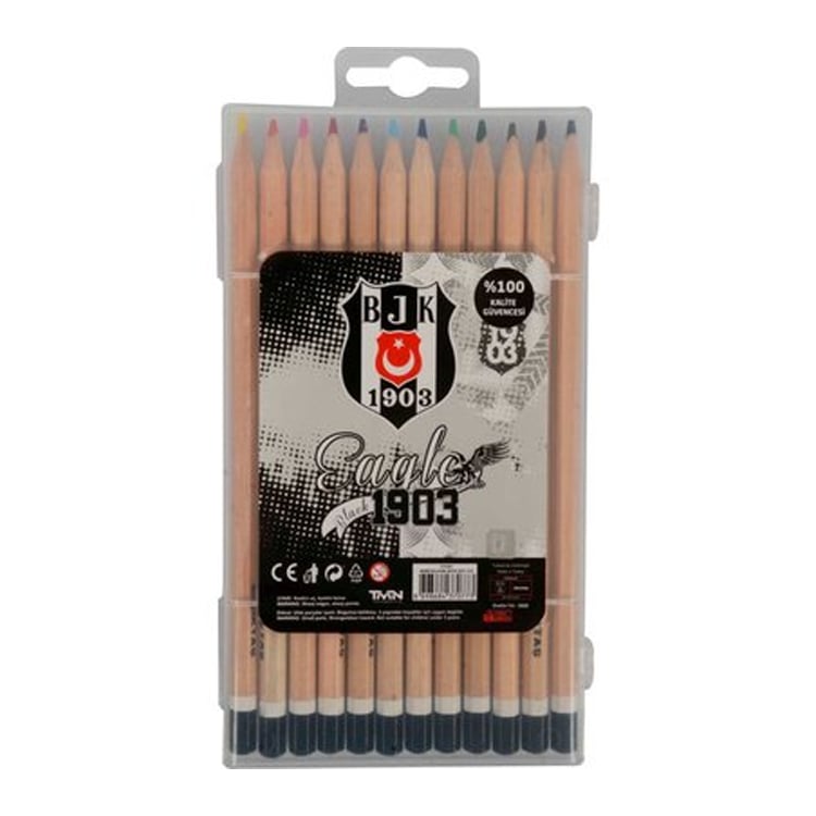 TimonBeşiktaş Kuru Boya Kalemi 12'li8698684370773