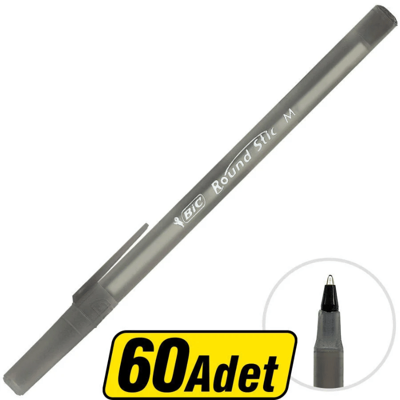 Bic Round Stic Tükenmez Kalem 1 mm Siyah 60lı Paket