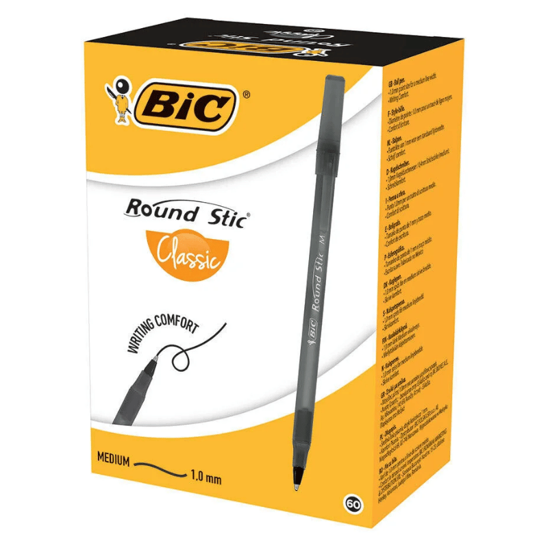 Bic Round Stic Tükenmez Kalem 1 mm Siyah 60lı Paket