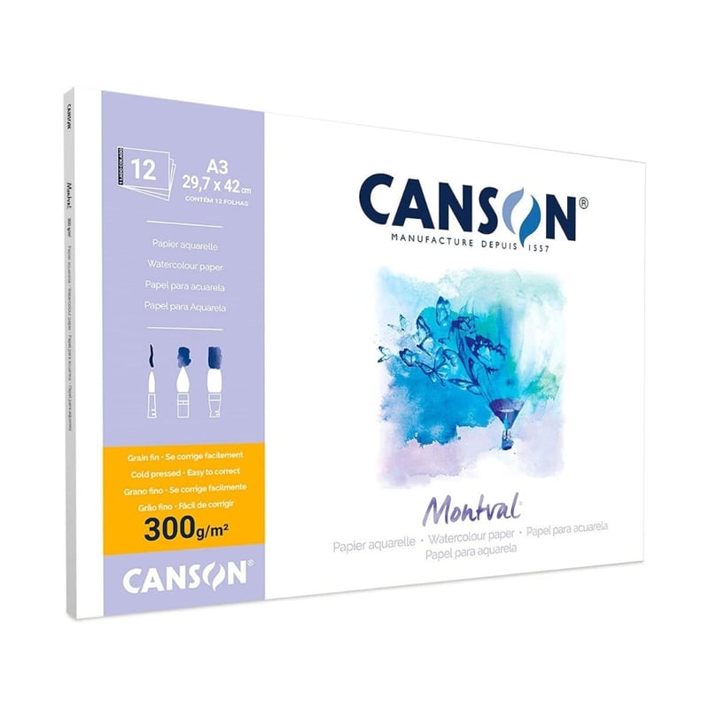 Canson Montval Suluboya Defteri A3 300gr 12yp