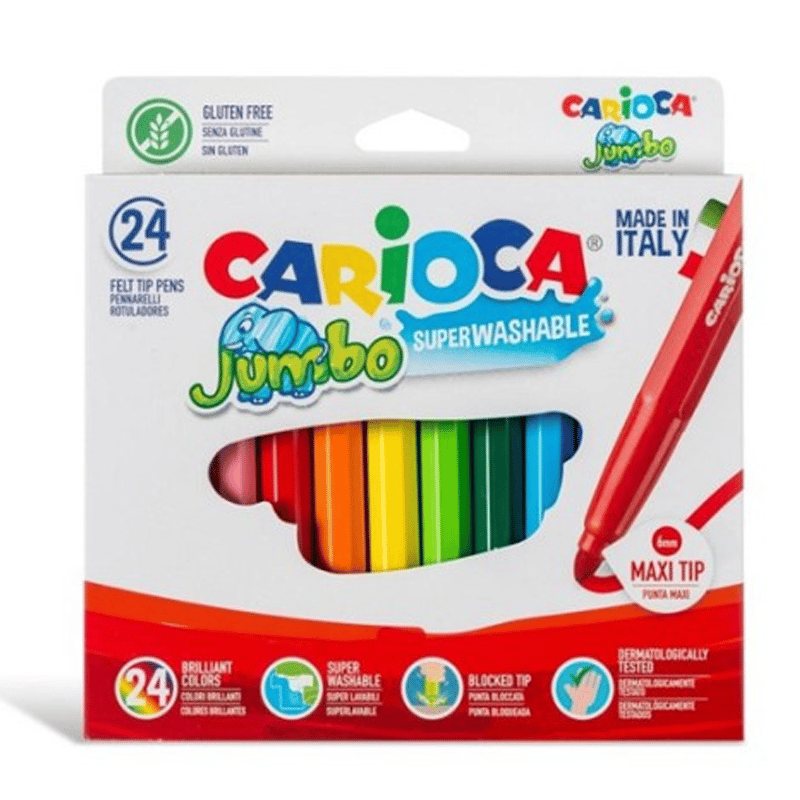 CARİOCACarioca Jumbo Yıkanabilir Keçeli Boya Kalemi 24Lü290205