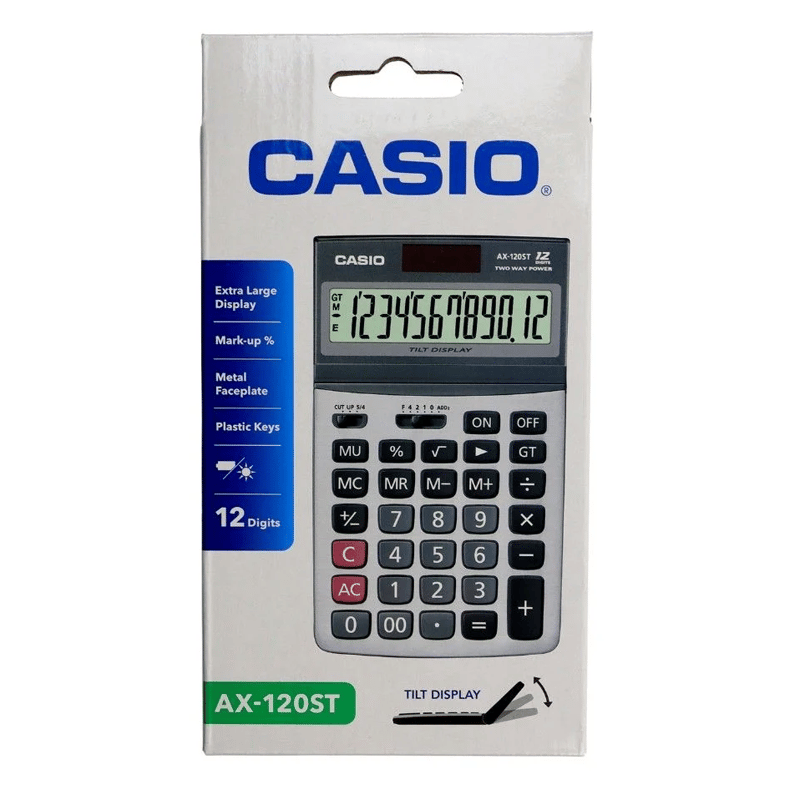 Casio Ax-120St Oynar Başlıklı Hesap Makinesi