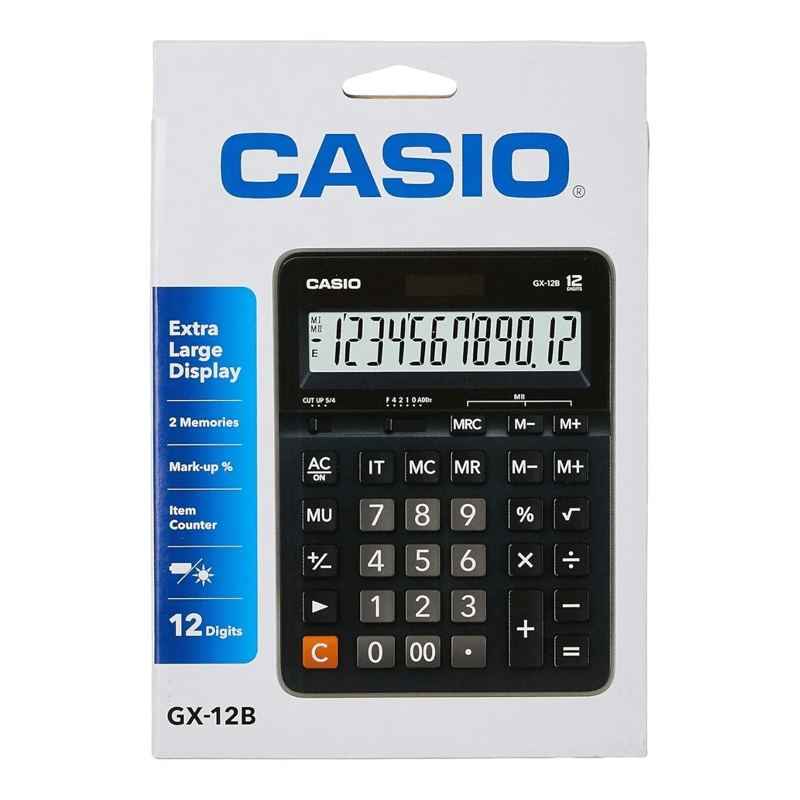 Casıo Gx-12 B/S Masa Üstü Hesap Makinası 12 Hane