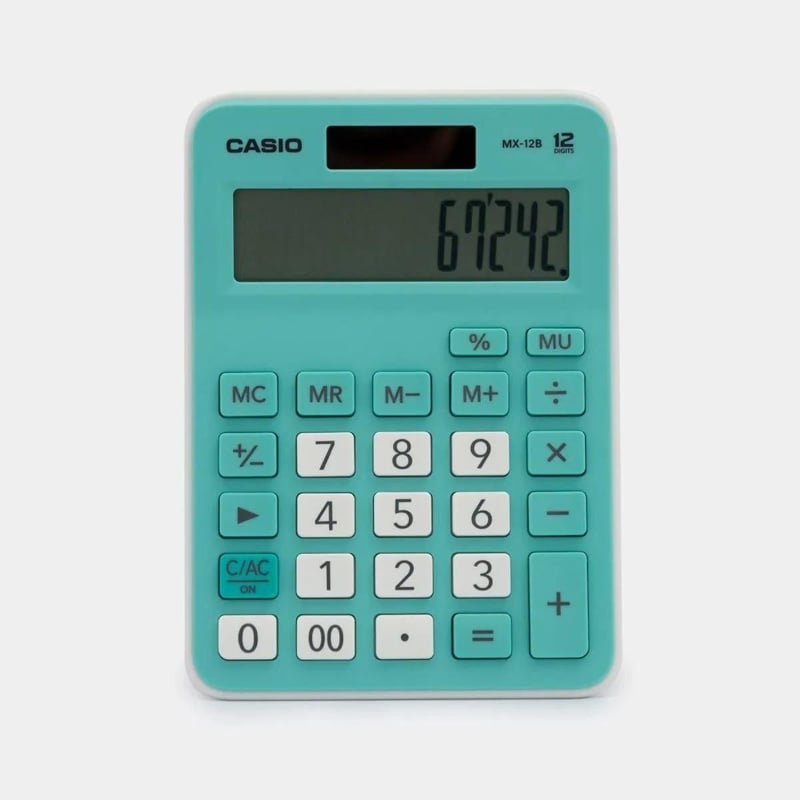 Casıo Mx-12B-Gn Yeşil Hesap Makinası Masaüstü