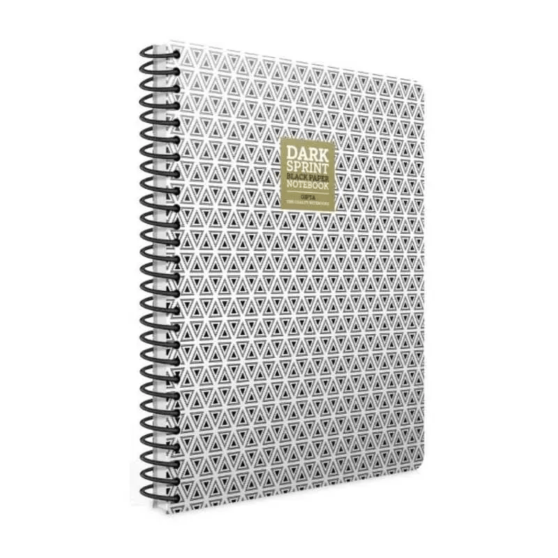 Gıpta Dark Sprint Spiralli Siyah Sayfalı Defter 17x24 cm 50 yp Tekli