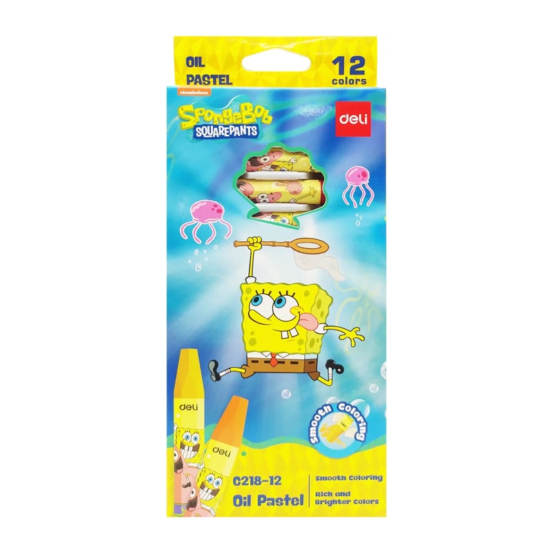 Deli Sünger Bob Pastel Boya 12Li Ec218-12