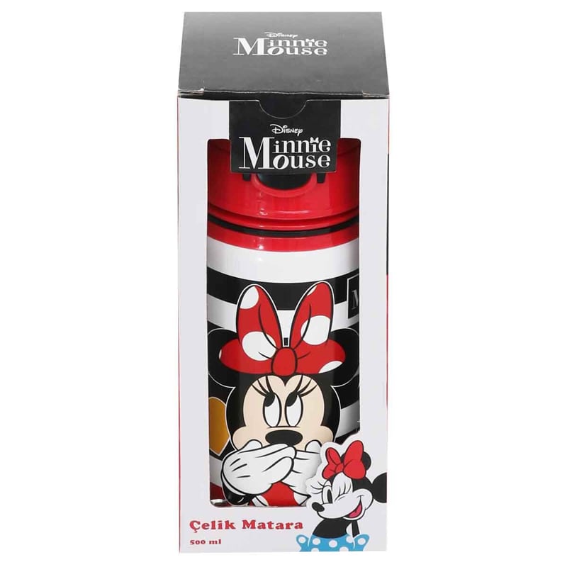 Disney Minnie Mouse Desenli Çelik Matara 500 ml