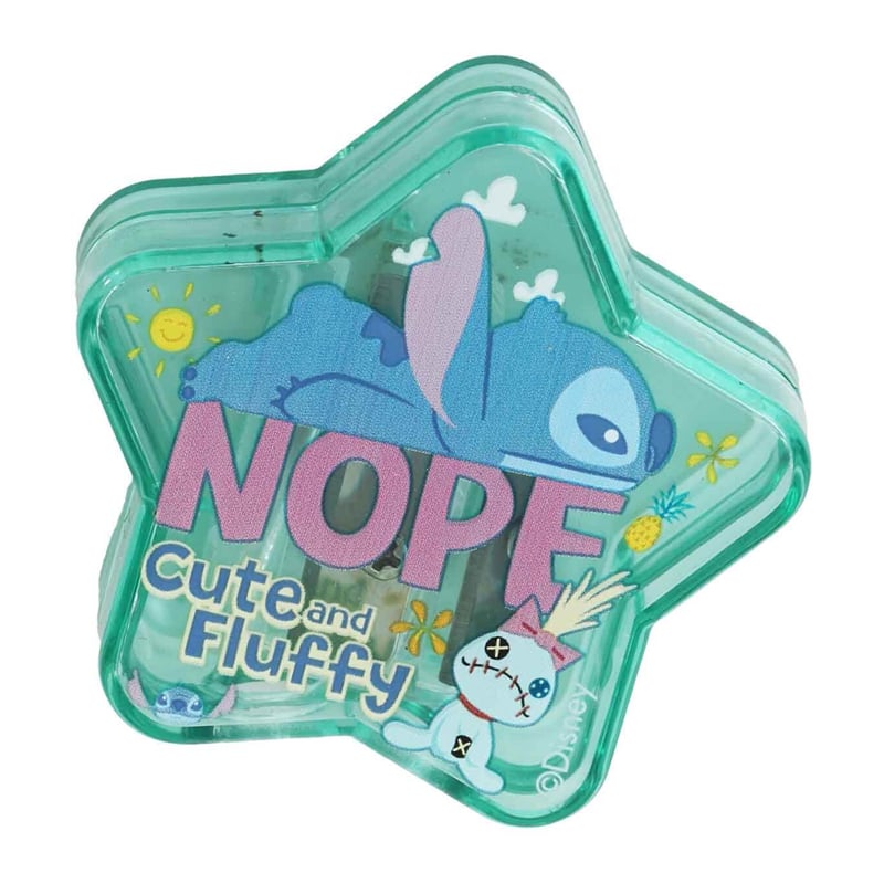 Dısney Stitch Desenli Yıldız Şekilli Hazneli Kalemtıraş