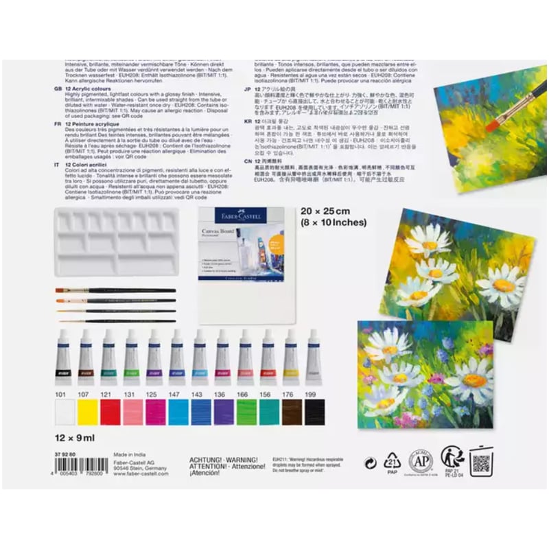 Faber-Castell Akrilik Boya Seti 18 Parça 12x9ml