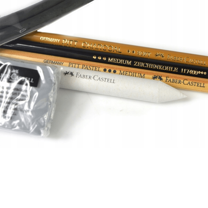 Faber-Castell 112978 Pitt M.Chrome İşlenmiş Kömür Seti