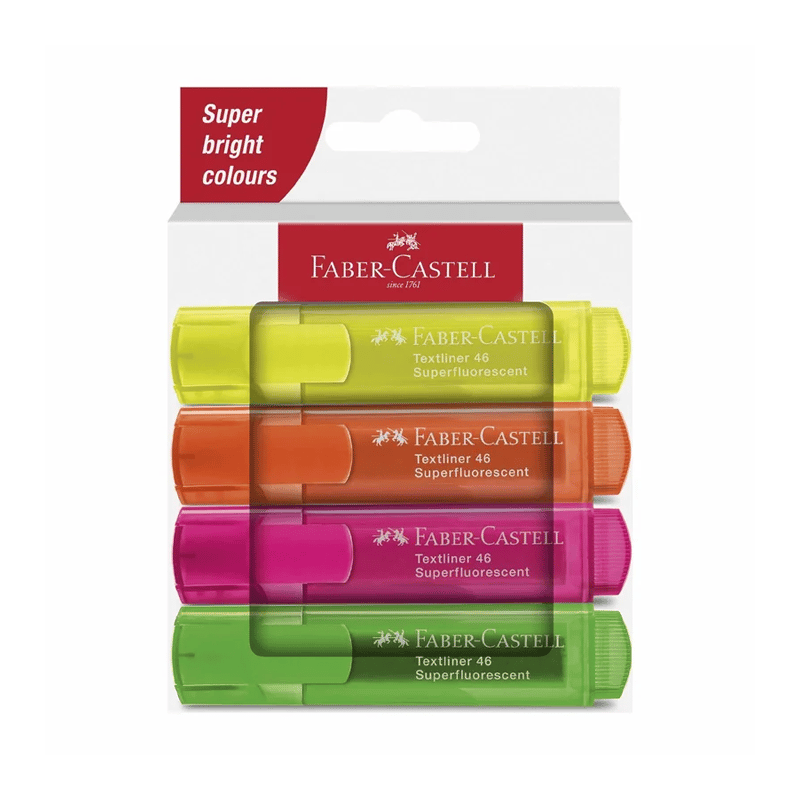 Faber-Castell Fosforlu Kalem 4lü Set