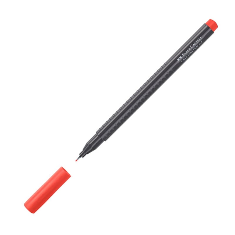 Faber Castell Grip Finepen 0.4 Keçeli Kalem Kırmızı