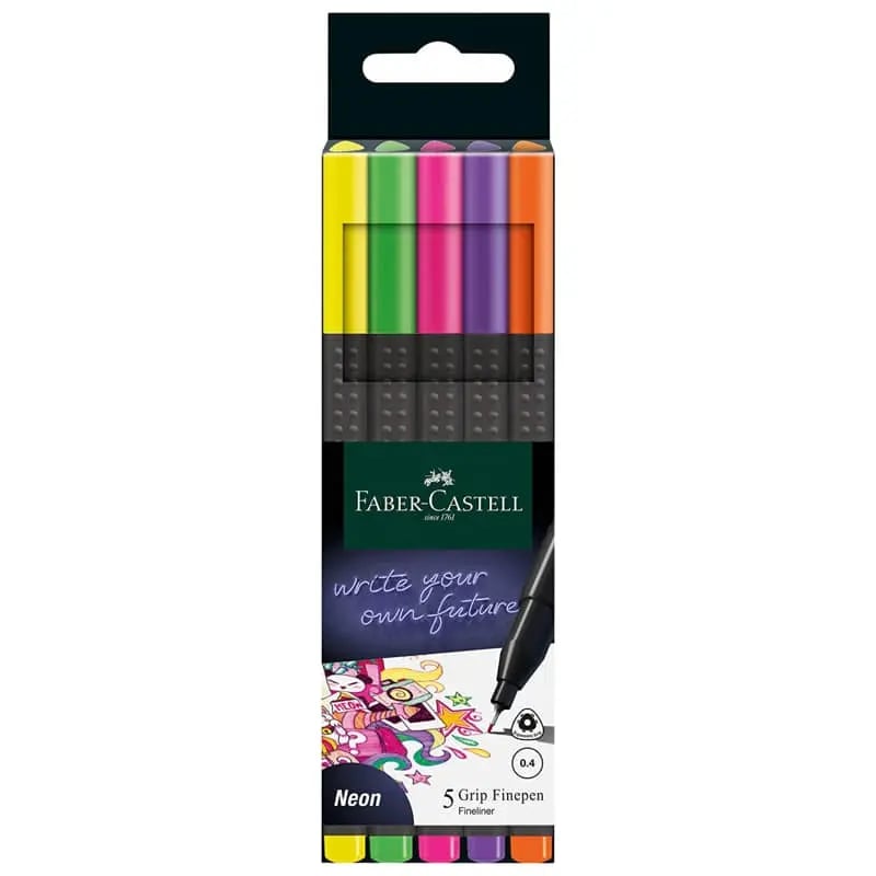 FABER-CASTELLFABER-CASTELL GRİP FİNEPEN 5 Lİ KUTU KARIŞIK RENK4005401516033