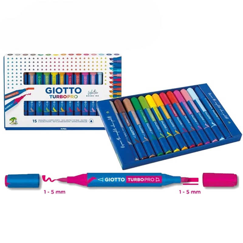 Giotto Turbo Pro 15li Çift Uçlu Marker Kalem Seti