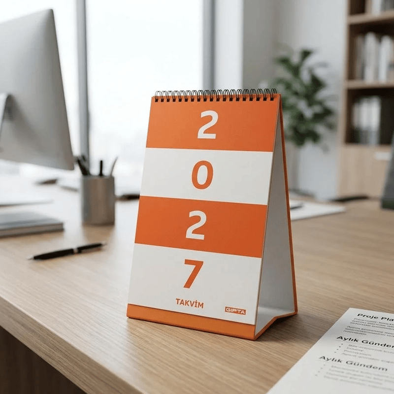 Gıpta Bristol Üçgen 2027 Masa Takvimi 10 cm x 15 cm