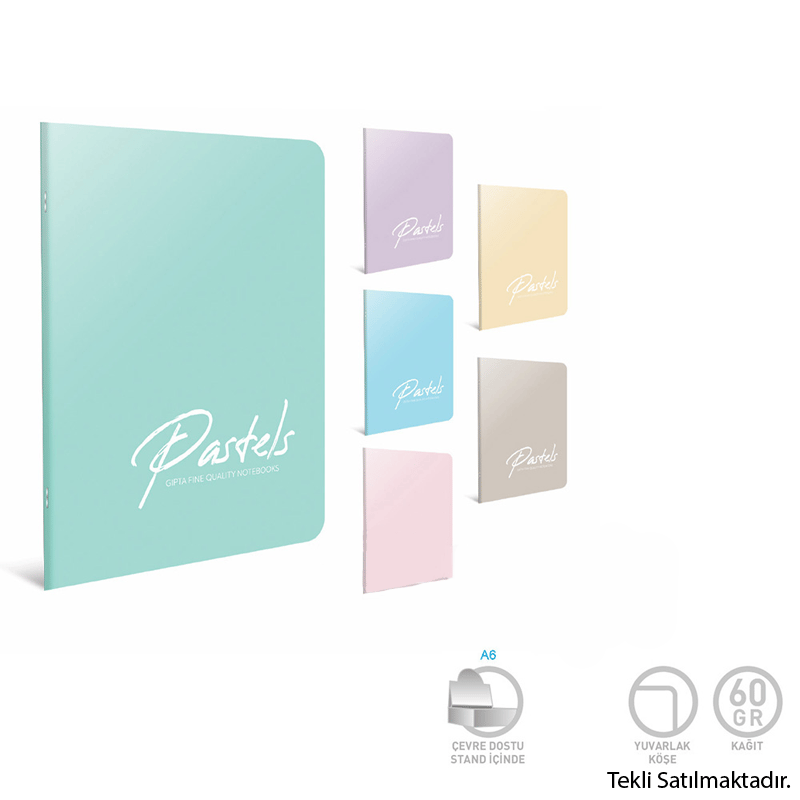 GIPTAGIPTA PASTELS TEL DKŞ.PP KPK.DEF A4 120 YAPRAK KARE8697236124505