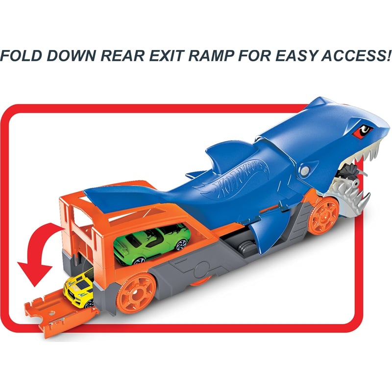 Hot Wheels Köpek Balığı Taşıyıcı Hot Wheels Köpek Balığı Taşıyıcı Oyun Seti, 1 Adet 1:64 Ölçekli Araba İçerir, 4-8 Yaş Arası Çocuklar İçin GVG36 GVG36