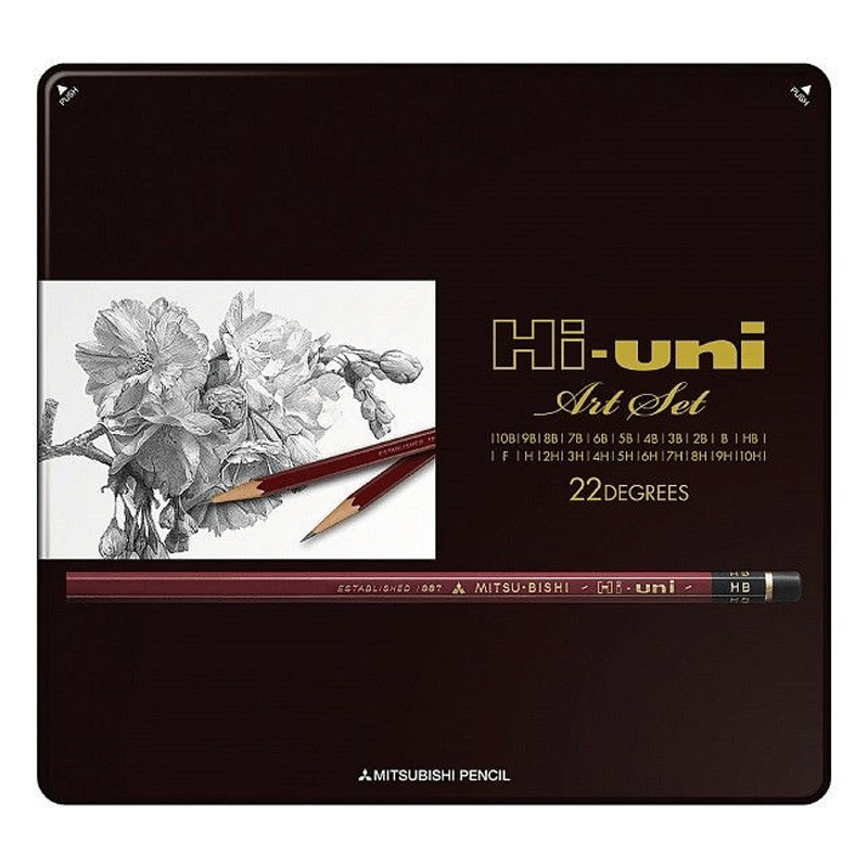 Uni Mitsubishi Hi-uni Art Set 10B-10H Dereceli Kalem Seti