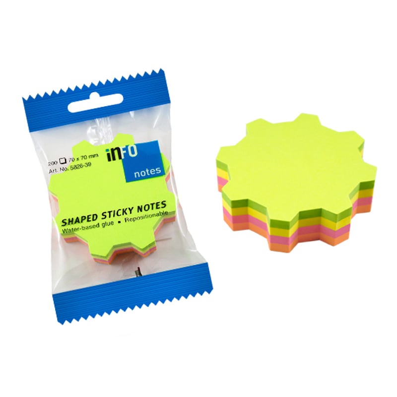 MarkasızInfo Notes 68x68 mm Yapışkanlı Not Kağıdı Dişli356133