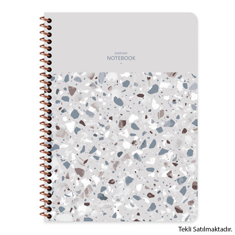 Keskin A4 80 Yp.Kar. PP Kp.Spiralli Terazzo Defter 320922-99