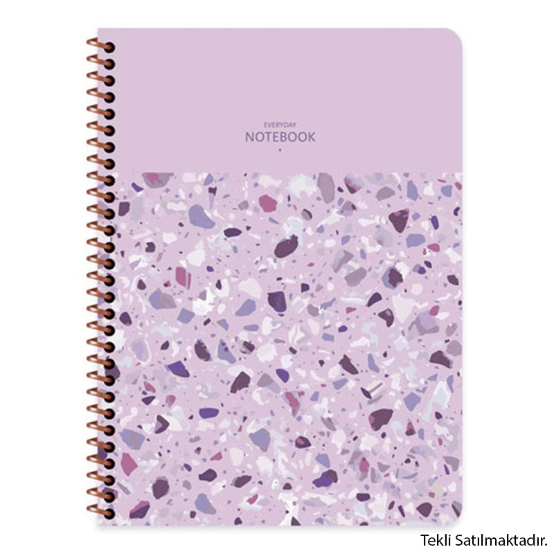 Keskin A4 80 Yp.Kar. PP Kp.Spiralli Terazzo Defter 320922-99