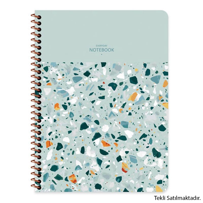 Keskin A4 80 Yp.Kar. PP Kp.Spiralli Terazzo Defter 320922-99