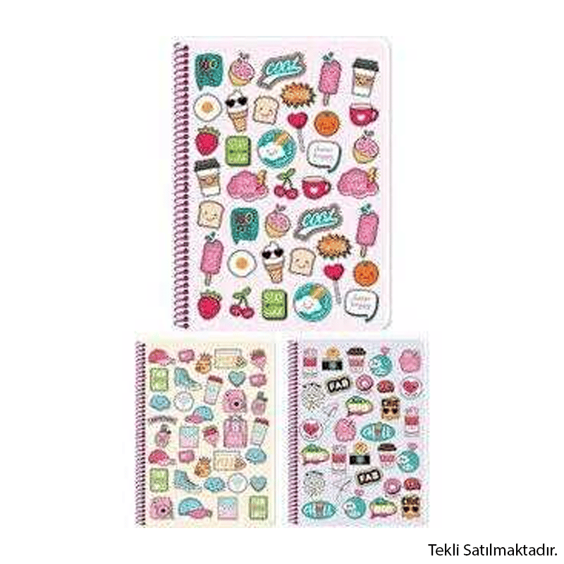 KESKİNCOLORKESKIN COLOR DEFTER A4 80YP KARELİ SPİRALLİ SWEET FUN8693043145290