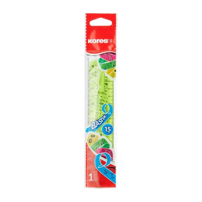 Kores - Elastic Ruler - 15 Cm - Mix