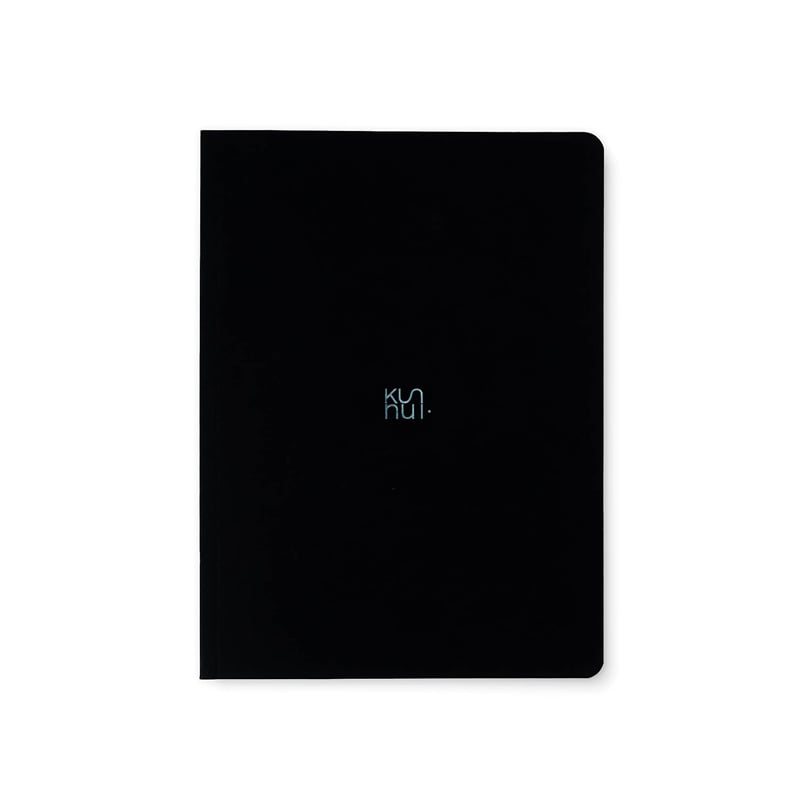 Kunnui Thin Flexible Journal Notebooks 12x16 cm 64 Pages Noktalı 140 Gr Siyah