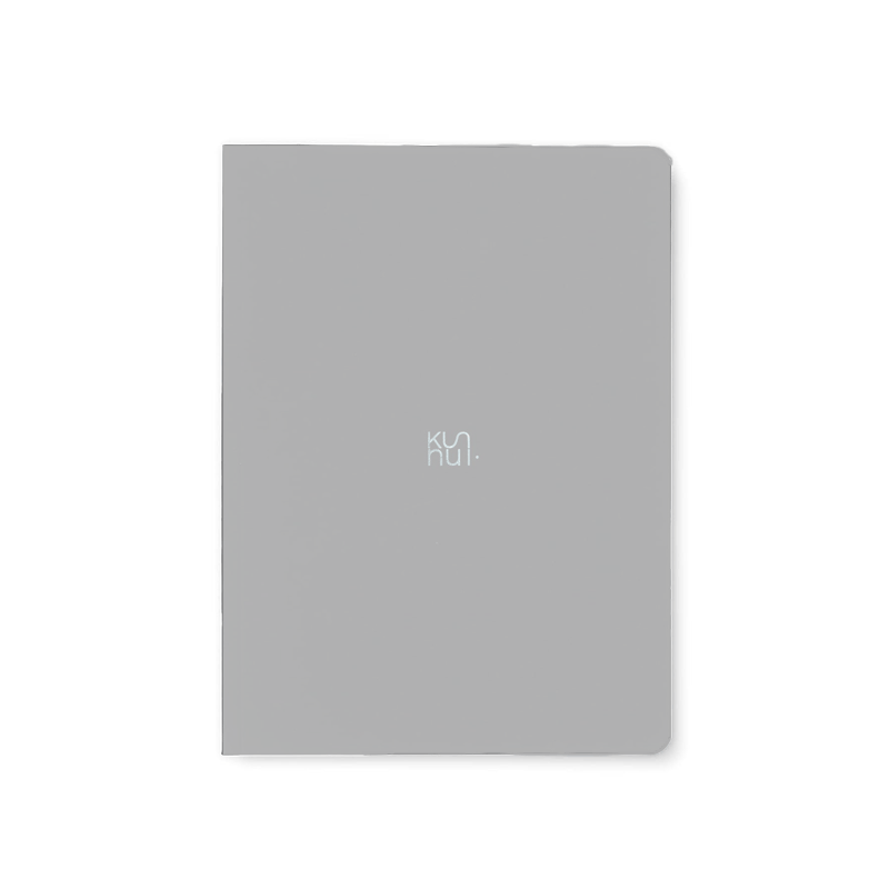 Kunnui Thin Flexible Journal Notebooks 12x16 cm 64 Pages Noktalı 140 Gr Grey