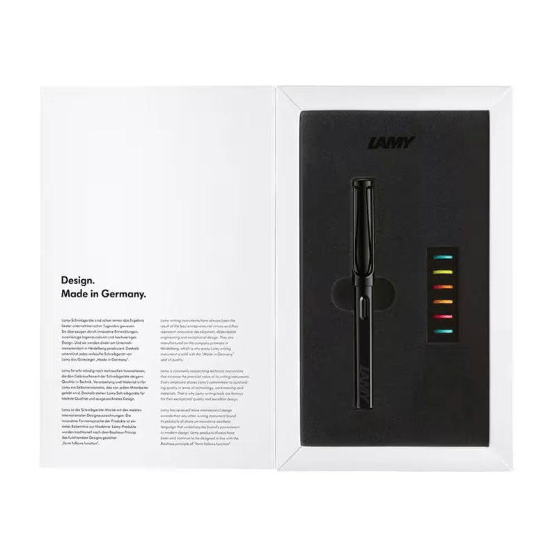 Lamy Safarı Dolma Kalem Metal Klıps M All Black Multı Coloured Rıngs Set