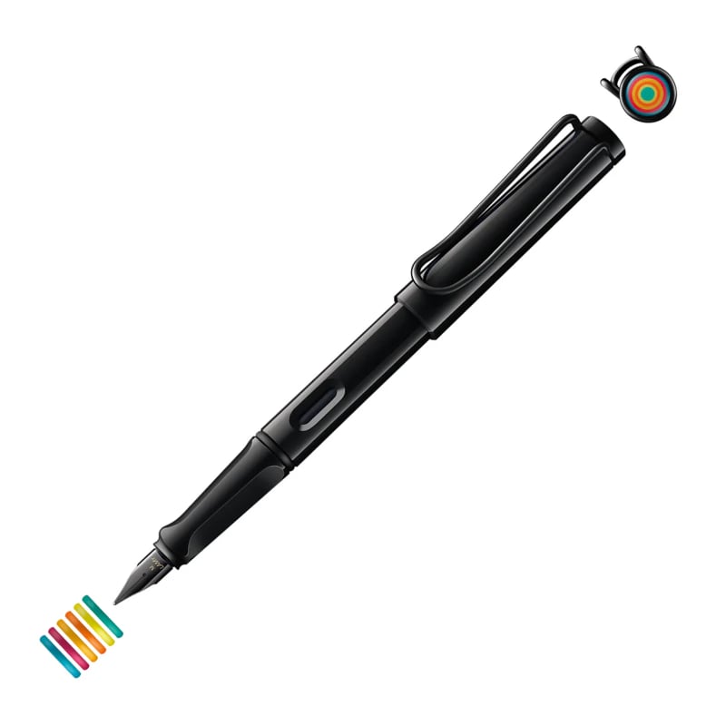 Lamy Safarı Dolma Kalem Metal Klıps M All Black Multı Coloured Rıngs Set